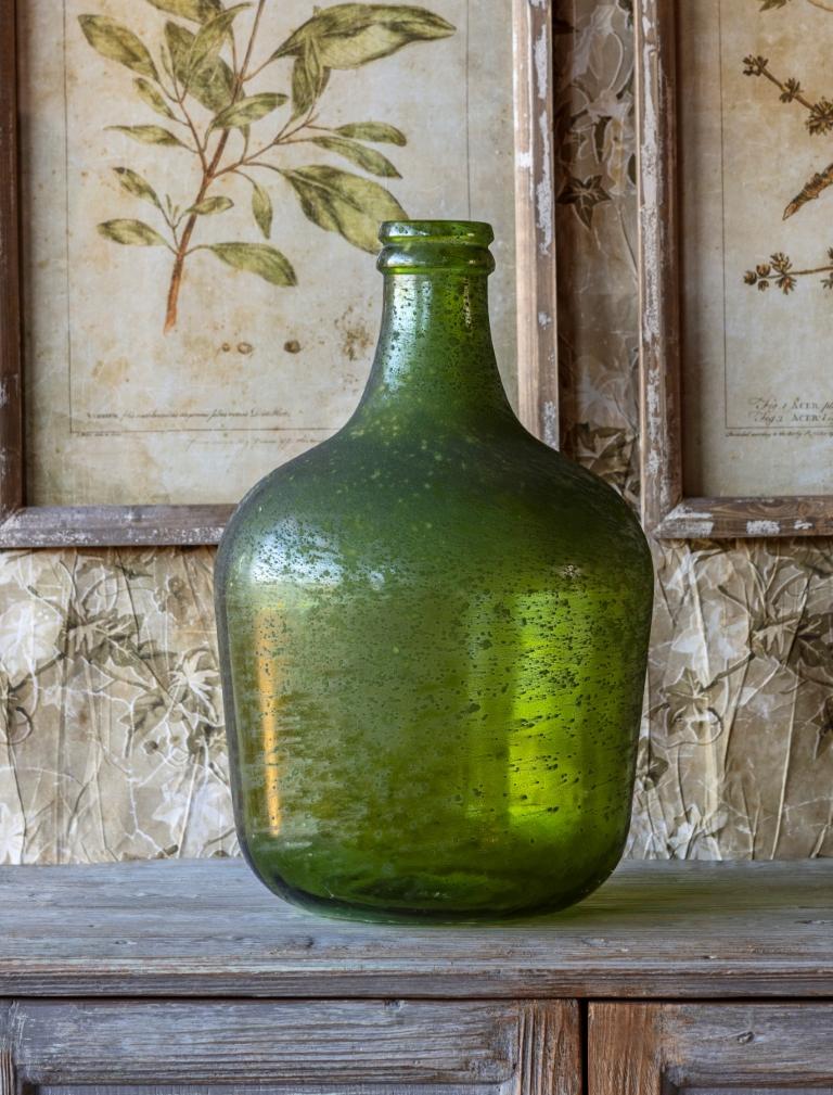 Decorative Aged Verde Bottle