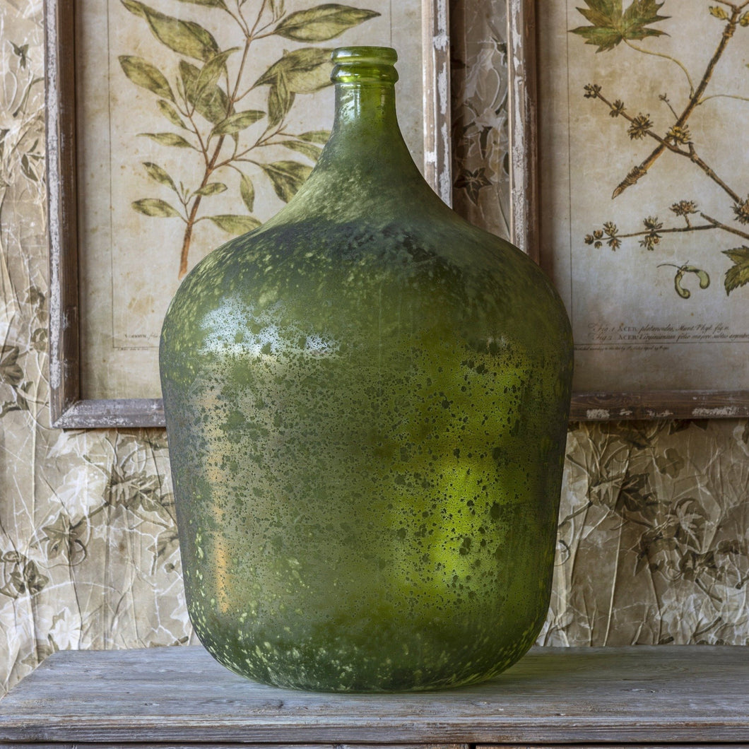 Decorative Aged Verde Bottle